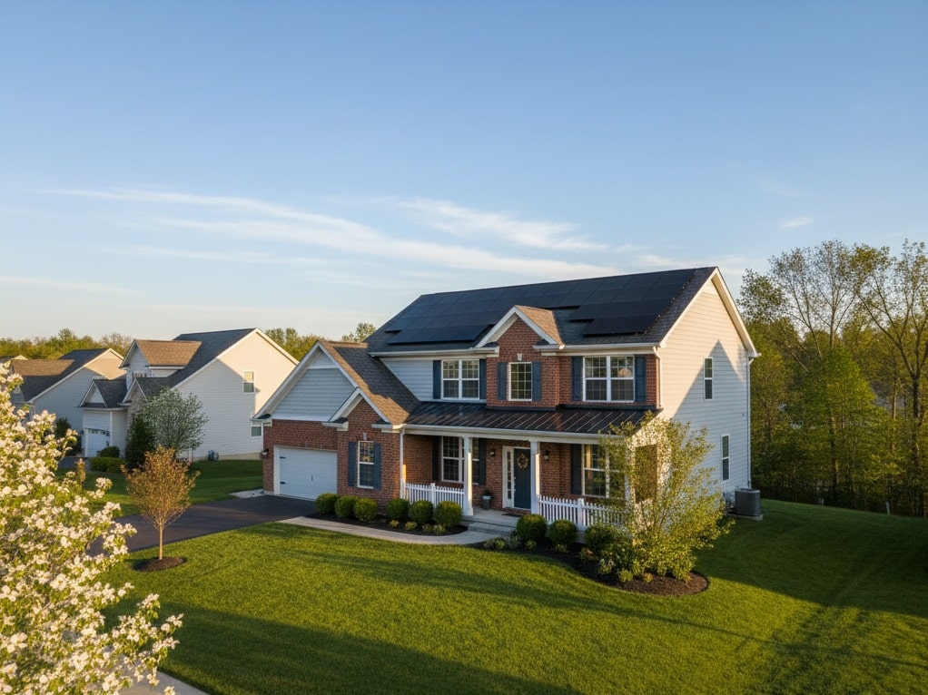 Delaware home with solar panels