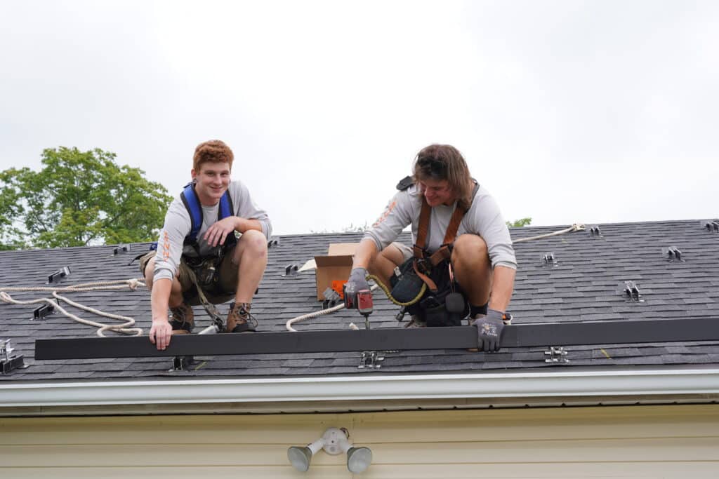 SunnyMac installing solar panels on home
