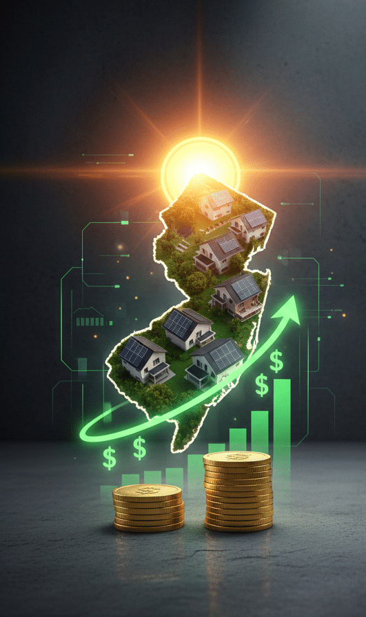 graphic depicting solar ROI in new jersey